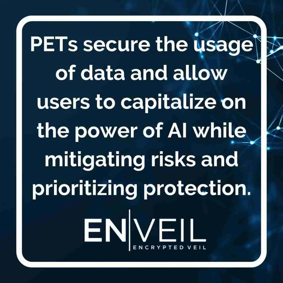 Enveil PETs secure the usage of data and allow users to capitalize on the power of AI while mitigating risks and prioritizing protection